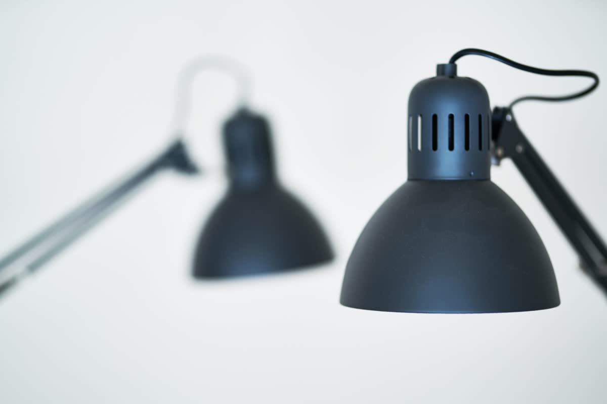 A modern desk task lamp